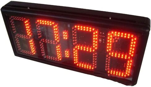 Gym Clock, 8 Inch 4 Digits Large Screen LED Countdown Clock Red Time Temperature Clock Indoor Gym Boxing Gym,Large and Clear Screen, in Kuwait