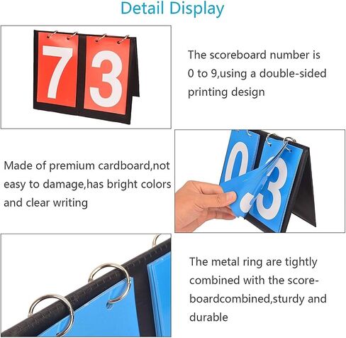 2Pcs Tabletop Scoreboard Digital Portable Score Board Score Flipper Sports Table Top Score Board Score Keeper for Indoor Outdoor Basketball Football Volleyball, in Kuwait