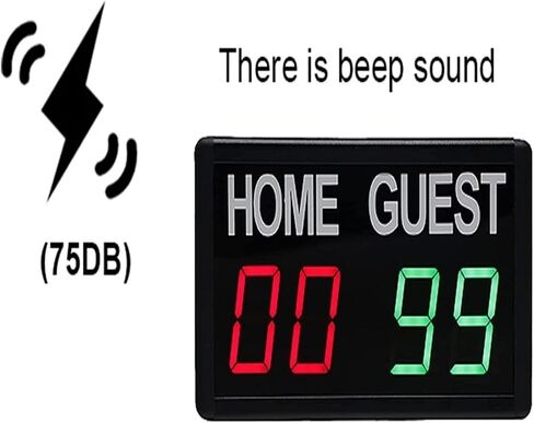 Basketball Scoreboard & Timer Electronic Portable Digital Scoreboard with Remote, Wall Mounted Ping Pong Score Keeper for Games,Referee Scoreboards & Timers, in Kuwait