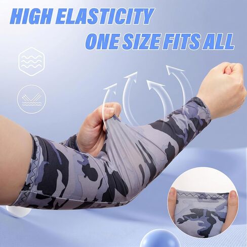10 Pairs UV Sun Protection Arm Sleeves Unisex Arm Sleeves Ice Silk Cover Cooling Sleeves for Men Women in Kuwait