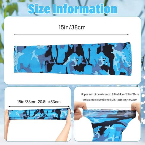 10 Pairs UV Sun Protection Arm Sleeves Unisex Arm Sleeves Ice Silk Cover Cooling Sleeves for Men Women in Kuwait