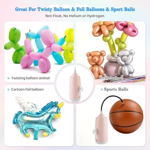 Electric Balloon Pump with Ball Needle, Balloon Inflator for 260 Twisting Balloons & Long Balloons, Air Pump for Balloon Animals, Party Decorations, Basketball, Soccer, Volleyball in Kuwait