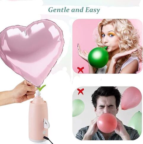 Electric Balloon Pump with Ball Needle, Balloon Inflator for 260 Twisting Balloons & Long Balloons, Air Pump for Balloon Animals, Party Decorations, Basketball, Soccer, Volleyball in Kuwait