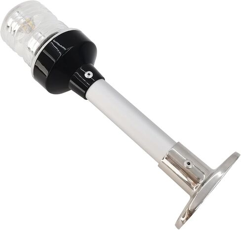 ISURE MARINE 12 inch 3 Nautical Mile Boat Anchor Light All Around LED Fixed Mount Navigation Light With Stainless Steel Base and Tube, 12-24 VDC in Kuwait