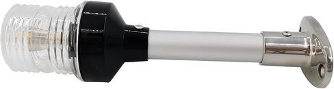 ISURE MARINE 12 inch 3 Nautical Mile Boat Anchor Light All Around LED Fixed Mount Navigation Light With Stainless Steel Base and Tube, 12-24 VDC in Kuwait