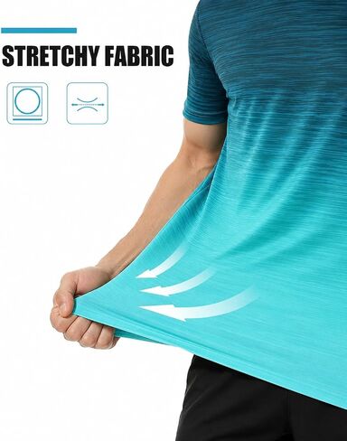 Cozople Men's Athletic Running T-Shirts Dry Fit Moisture Wicking | Gym Workout Shirts Short Sleeve Sports Tee Tops in Saudi Arabia