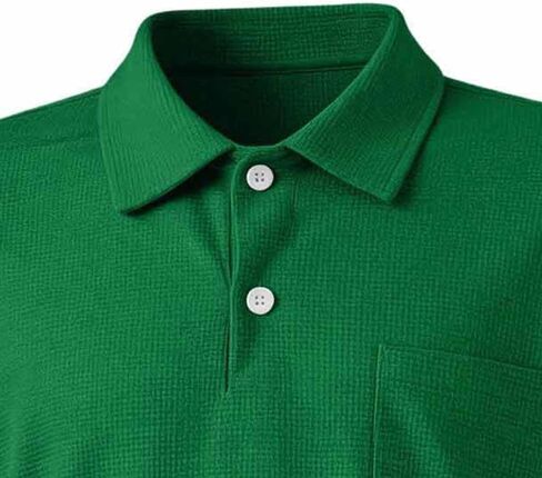 Mens Textured Short Sleeve Shirt Casual Knit Golf Shirts with Chest Pocket Summer Business Work Resort Top 2026 in Kuwait