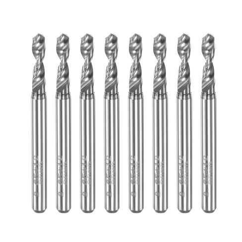 8pcs PCB Drill Bits 2.65mm Tungsten Carbide Spiral Flute Jewelry CNC Engraving Print Circuit Board Drill Bits 1/8" Shank in Kuwait