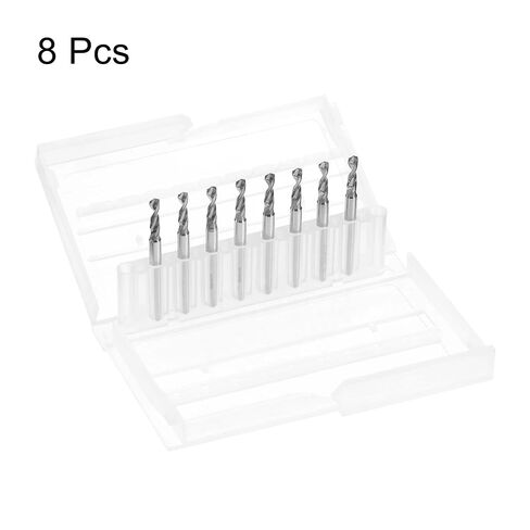 8pcs PCB Drill Bits 2.65mm Tungsten Carbide Spiral Flute Jewelry CNC Engraving Print Circuit Board Drill Bits 1/8" Shank in Kuwait