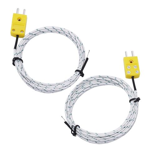 TWTADE 5pcs 3M K Type Mini-Connector Thermocouple Temperature Probe Sensor Measure Range -50~350°C + 2 Pcs 3M 10K B3950 Thermistor Temperature Sensor in Kuwait