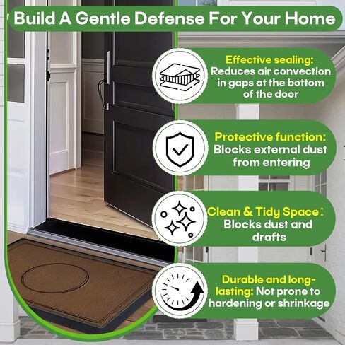 2-Pack 39 Inch Door Threshold Insert for Adjustable Aluminum Door Seals, 1-5/16" x 3/8" Weather Stripping Replacement for Exterior Front Door Bottom, Gray Vinyl Under Door Seal Strip, Cuttable to Fit in Kuwait