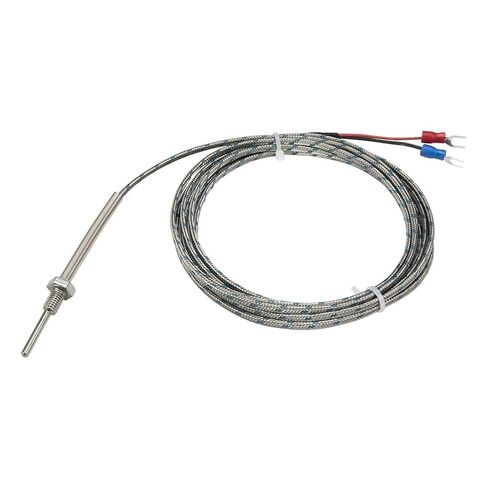 K Type 3.0m Metal Screening Cable Probe Sheathed Thermocouple Temperature Sensor M6*1 1Pcs in Kuwait