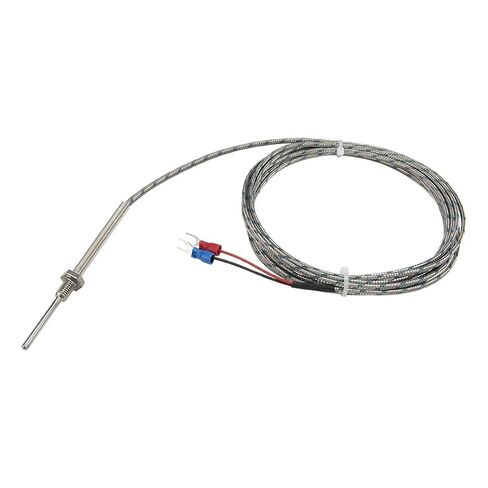 K Type 3.0m Metal Screening Cable Probe Sheathed Thermocouple Temperature Sensor M6*1 1Pcs in Kuwait