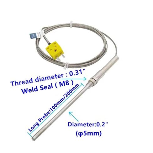 Thermistor K-Type Probe Thermocouple Sensor & Meter Temperature Controller Thread M8 Seal Range from 1Pcs in Kuwait