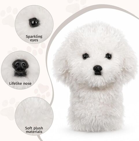 Craftsman Golf Realistic Bichon Dog Driver Headcover Funny Golf Club Covers Lifelike Stuffed Animal Golf Head Covers for Drivers in Kuwait