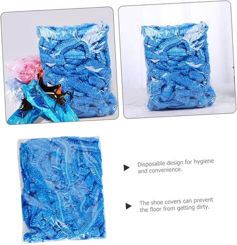 Operitacx 200Pcs Disposable Shoe Covers Breathable Non Woven Foot Protectors for Indoor Outdoor Use Heavy Duty Non Slip Boot Covers for Parties and Travel in Kuwait