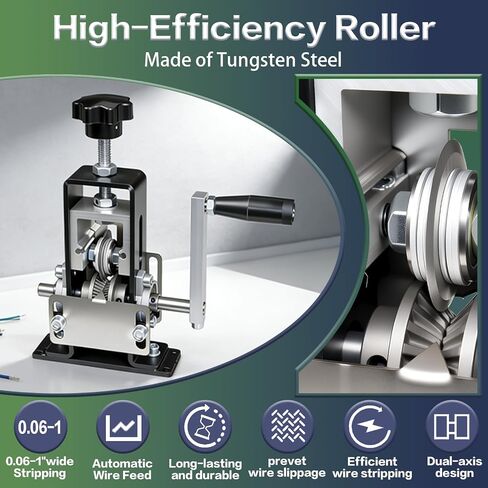 Manual Wire Stripping Machine Gauge Wire 0.06-1 inches,Scrapping Copper Wire Peeler Machine,Drill Powered Hand Crank Wire Stripper Tool for Scrap Copper Recycling in Kuwait