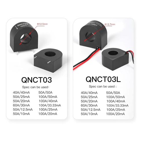 QNCT03L الدقة محول التيار الدائري نوع CTs لفائف التيار المتناوب 50A 25mA 100A 50mA إلى 20mA 33.3mA 1:2000 1:4000(QNCT03L 5000-1) in Kuwait