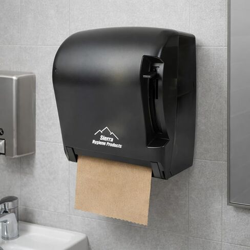 Sierra Hygiene 1-Ply Natural (Kraft) Roll Towels, 8" x 600’, Hardwound Universal Paper Towel Rolls for Commercial Restrooms, Restaurants, Schools & Offices, Case of 12 Rolls, Made in USA in Kuwait