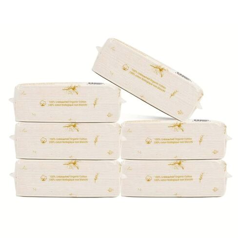 BLARA ORGANIC HOUSE Cashmere feel Organic Cotton Wipes Wet and Dry Dual use for Babies Adults Sensitive Skin Care and Daily Use(6 packs, 100 Wipes/Pack) in Kuwait