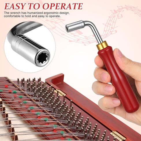 SUPVOX Dulcimer Tuning Wrench, Stainless Steel Tone Tuning Tool for Dulcimer, 5.90 Inch Brown Handheld Instrument Tuning Spanner for Music Tuning, Practical Dulcimer Accessory for Home and Professiona in Kuwait