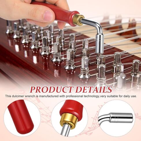 SUPVOX Dulcimer Tuning Wrench, Stainless Steel Tone Tuning Tool for Dulcimer, 5.90 Inch Brown Handheld Instrument Tuning Spanner for Music Tuning, Practical Dulcimer Accessory for Home and Professiona in Kuwait