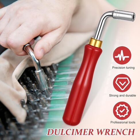 SUPVOX Dulcimer Tuning Wrench, Stainless Steel Tone Tuning Tool for Dulcimer, 5.90 Inch Brown Handheld Instrument Tuning Spanner for Music Tuning, Practical Dulcimer Accessory for Home and Professiona in Kuwait