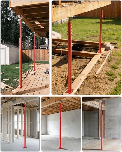 2 Pack House Jacks for Leveling Crawlspace,19" -34.5" Height Range,6820 lbs to 4409 lbs Height Capacity,Adjustable Floor Joist Jack House Jack Post,Floor Jacks Joist Beam Brace for Cellar Ceiling in Saudi Arabia