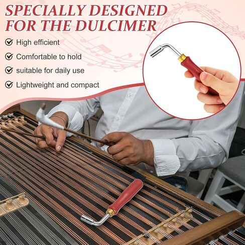 SUPVOX Dulcimer Tuning Wrench, Stainless Steel Tone Tuning Tool for Dulcimer, 5.90 Inch Brown Handheld Instrument Tuning Spanner for Music Tuning, Practical Dulcimer Accessory for Home and Professiona in Kuwait
