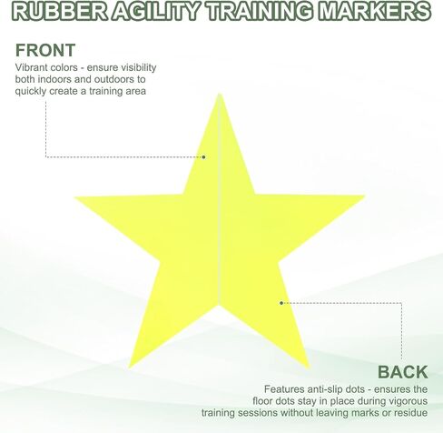 Spot Markers, Star Arrow Poly Spot Marker for Agility Training Floor Dots Non-Slip PE Equipment in Kuwait