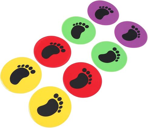 Totority Non Slip Floor Markers, 8-Pack Soccer Spot Markers Agility Dot, Training for Sensory Integration & Movement Guidance, Easy-Clean for Classrooms, Preschools & Youth Sports in Kuwait