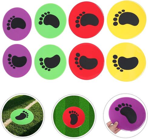 Totority Non Slip Floor Markers, 8-Pack Soccer Spot Markers Agility Dot, Training for Sensory Integration & Movement Guidance, Easy-Clean for Classrooms, Preschools & Youth Sports in Kuwait