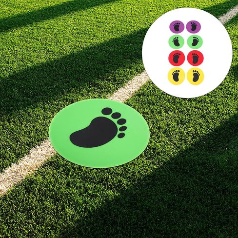 Totority Non Slip Floor Markers, 8-Pack Soccer Spot Markers Agility Dot, Training for Sensory Integration & Movement Guidance, Easy-Clean for Classrooms, Preschools & Youth Sports in Kuwait