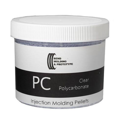 Engineering Grade Transparent Polycarbonate (PC) Pellets for Injection Molding - 1 lb in Kuwait
