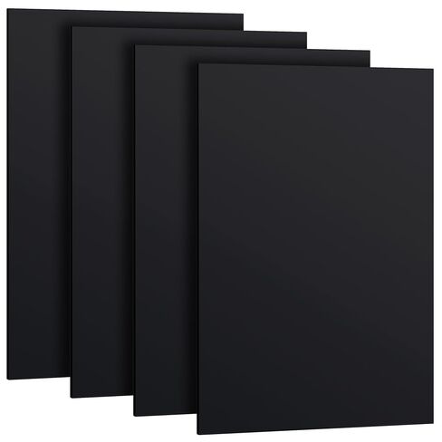 4 Pack Black ABS Plastic Sheet, 12 x 8 x 1/4 Inch, Moldable Thermoplastic Board for DIY, Signage, Handcrafts, Textured and Smooth Surface in Kuwait