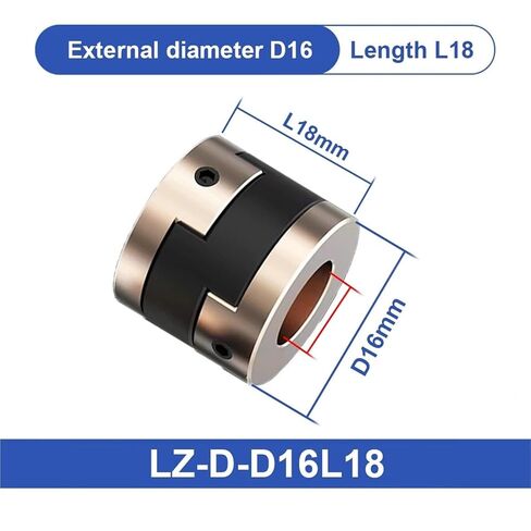 LZ-B-D16L30 4/5/6/6.35mm Rigid Flexible Shaft Coupler Oldham Coupling Motor Lathe Connect 1Pcs(LZ-B-D16L30 5mm) in Kuwait