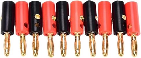 10pcs/lot speaker screw banana gold plate plugs connectors 4mm in Kuwait