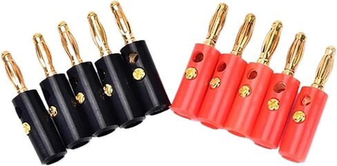 10pcs/lot speaker screw banana gold plate plugs connectors 4mm in Kuwait