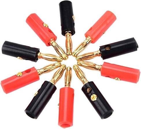 10pcs/lot speaker screw banana gold plate plugs connectors 4mm in Kuwait