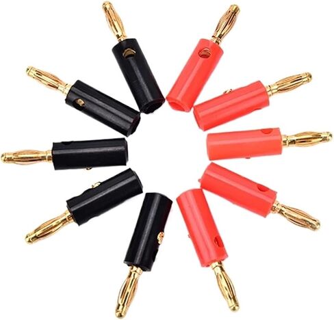 10pcs/lot speaker screw banana gold plate plugs connectors 4mm in Kuwait