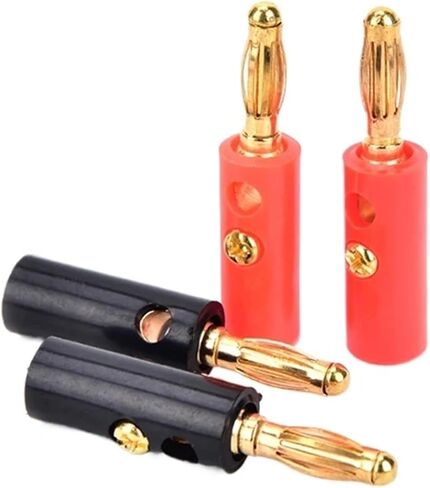10pcs/lot speaker screw banana gold plate plugs connectors 4mm in Kuwait