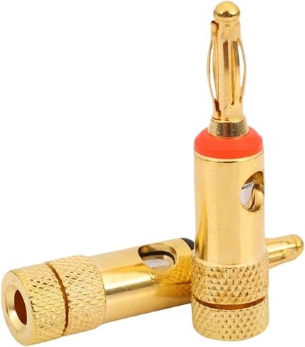 BTLIFE-Gold Plated Banana Plugs 12 Red 12 Black 4Mm 24 Pcs LL68-4BP1 in Kuwait