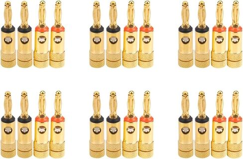 BTLIFE-Gold Plated Banana Plugs 12 Red 12 Black 4Mm 24 Pcs LL68-4BP1 in Kuwait