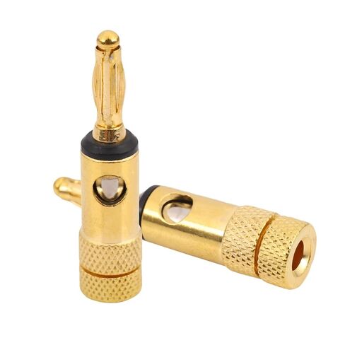 Full-Gold Plated Banana Plugs 8 Red 8 Black 4Mm 16 Pcs LL68-4BP1 in Kuwait