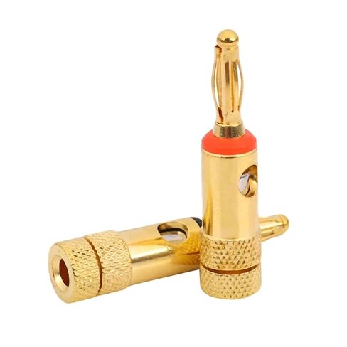 Hot-Gold Plated Banana Plugs 10 Red 10 Black 4Mm 20 Pcs LL68-4BP1 in Kuwait