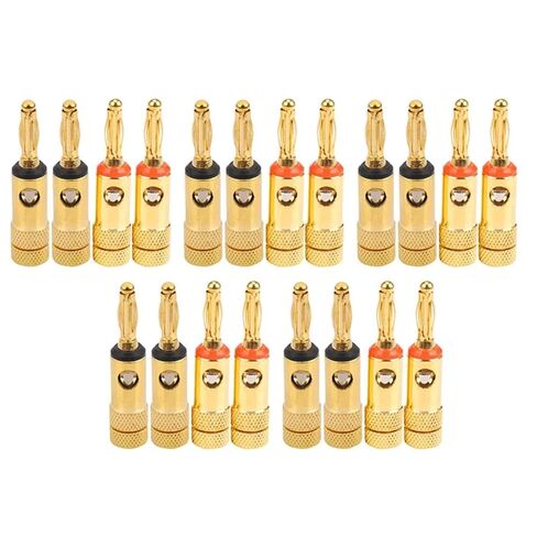 Hot-Gold Plated Banana Plugs 10 Red 10 Black 4Mm 20 Pcs LL68-4BP1 in Kuwait