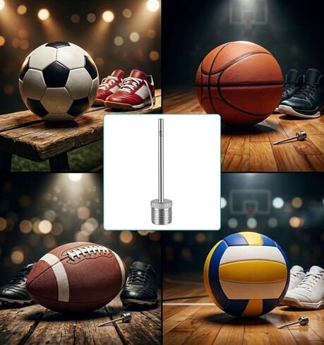 4Pcs Bike Pump Adapter Set, Air Pump Attachments & Air Pump Needle, Inflating Adapter Kit for Sport Balls Bicycles Inflatables in Kuwait