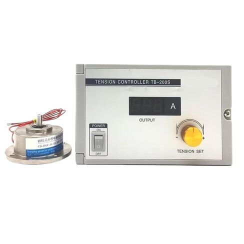 Micro Magnetic Powder Brake Tension Controller Kit Magnetic Powder Clutch Particle Brake 0.05-1kg for Packer Textile Bag Machine(Brake with SJ-180A,1NM (0.1KG)) in Kuwait