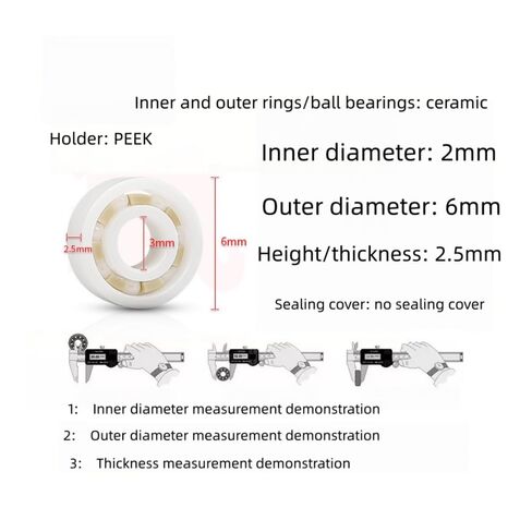 5Pcs MR63 Full Ceramic Bearing 3x6x2.5 mm ABEC-9 Full Zro2 Ceramic Zirconia Bearing for Fishing Reel in Kuwait