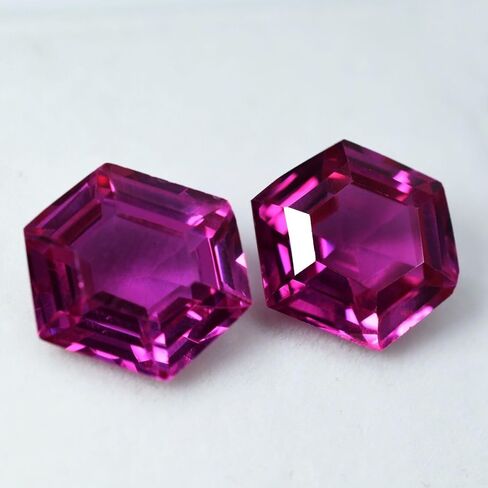 Untreated 16 to 18 Ct CERTIFIED Natural FANCY CUT Pink SAPPHIRE Gemstone Pair in Kuwait